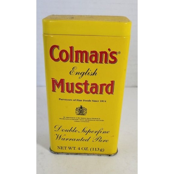 Vintage Coleman's English Mustard Blend Tin with Plastic Lid - Picture 1 of 9